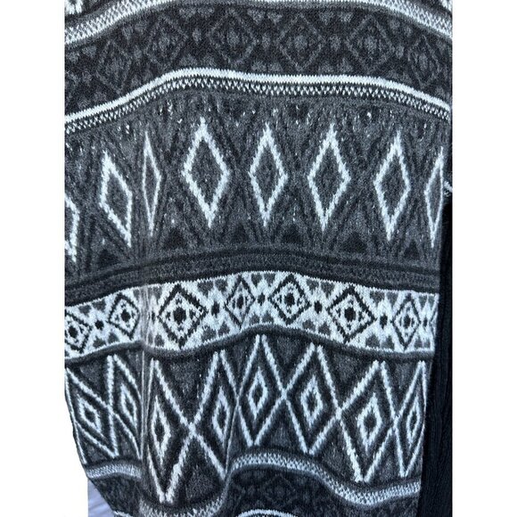 Jessica Simpson Sweater Sz M Black Gray Turtleneck Ribbed Long Sleeves NEW - Picture 4 of 12